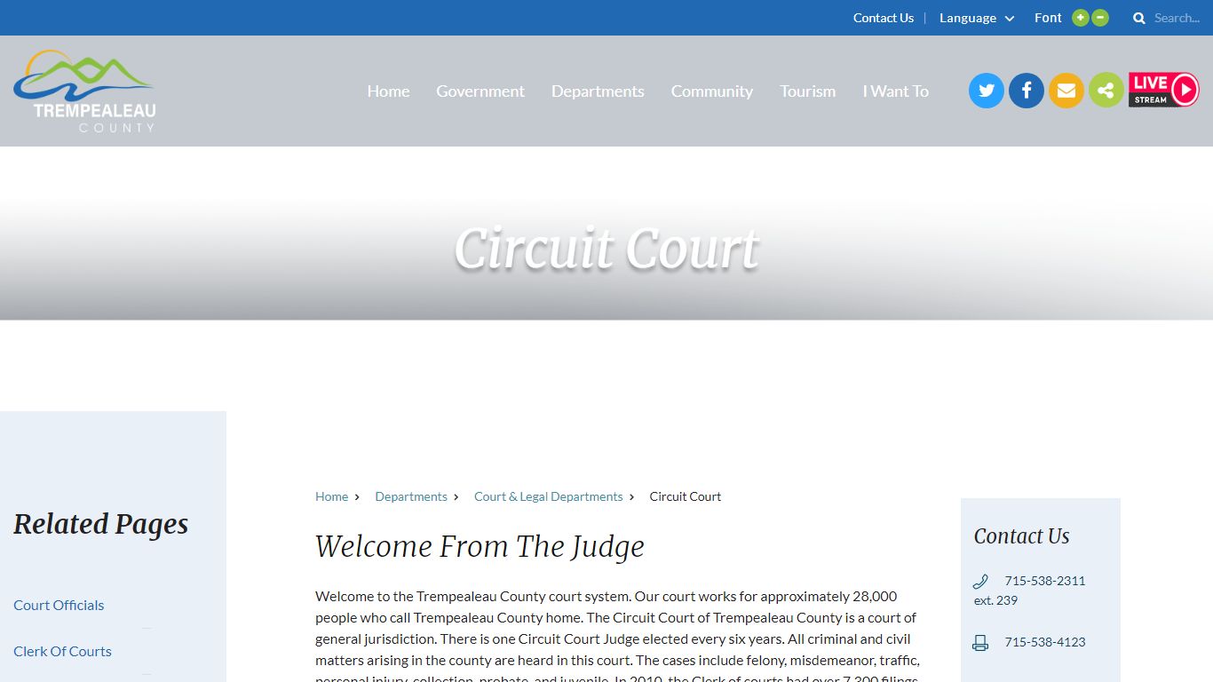 Circuit Court - Trempealeau County